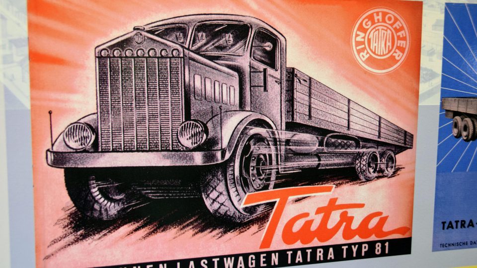Kresba na německy psaném letáky Tatry 81
