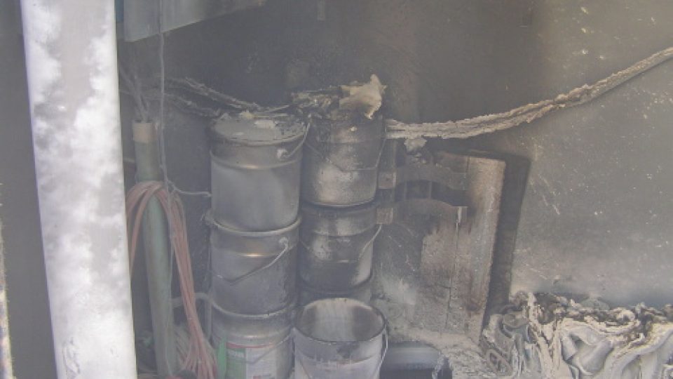 Požár vodojemu a záchrana řemeslníků v Opavě-Vlaštovičkách