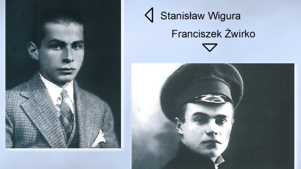 Pilot Franciszek Żwirko a letecký konstruktér Stanisław Wigura (snímky z knihy Żwirkowisko)