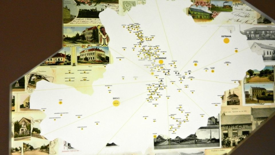 Muzeum Olomouckých tvarůžků Loštice - mapa výroby tvarůžků