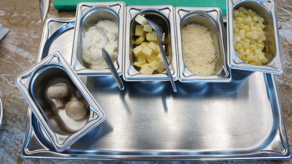 Ingredience k přípravě brambota