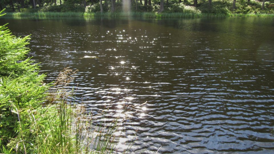Kyselé jezero je nad Černým rybníkem