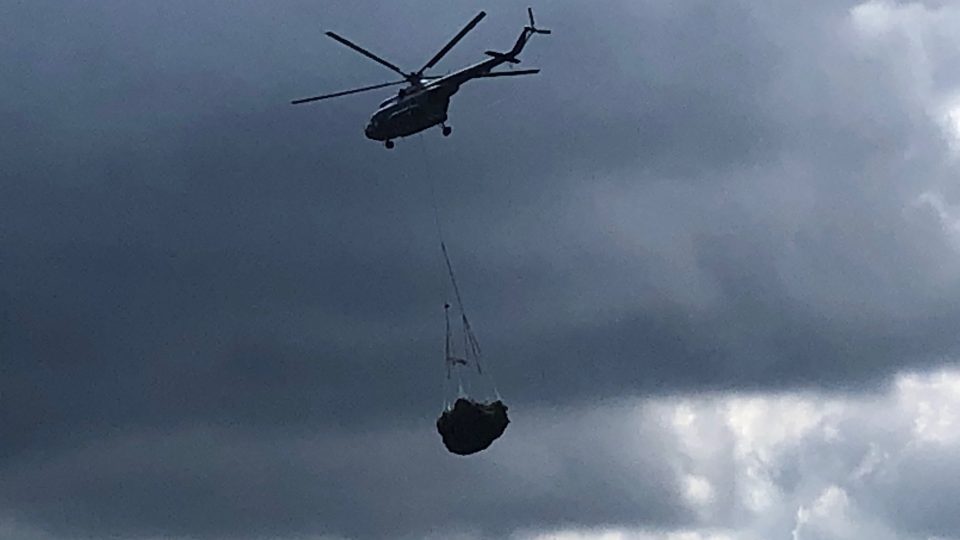 Odklízení borovice kleče z vrcholů Jeseníků | foto: Andrea Švubová, Český rozhlas Odklízení borovice kleče z vrcholů Jeseníků