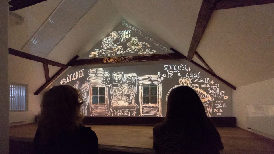Multimediální expozice v podkroví Portmonea | foto: Tomáš Čermák Multimediální expozice v podkroví Portmonea