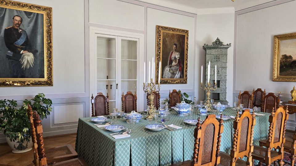 Jídelna v ratibořickém zámku | foto: Vladislava Wildová, Český rozhlas Jídelna v ratibořickém zámku