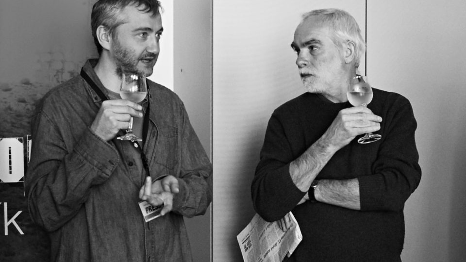 foto: Tomáš Vodňanský, Český rozhlas Antonín Pfeifer a Karel Oujezdský v redakci Mozaiky, 2010