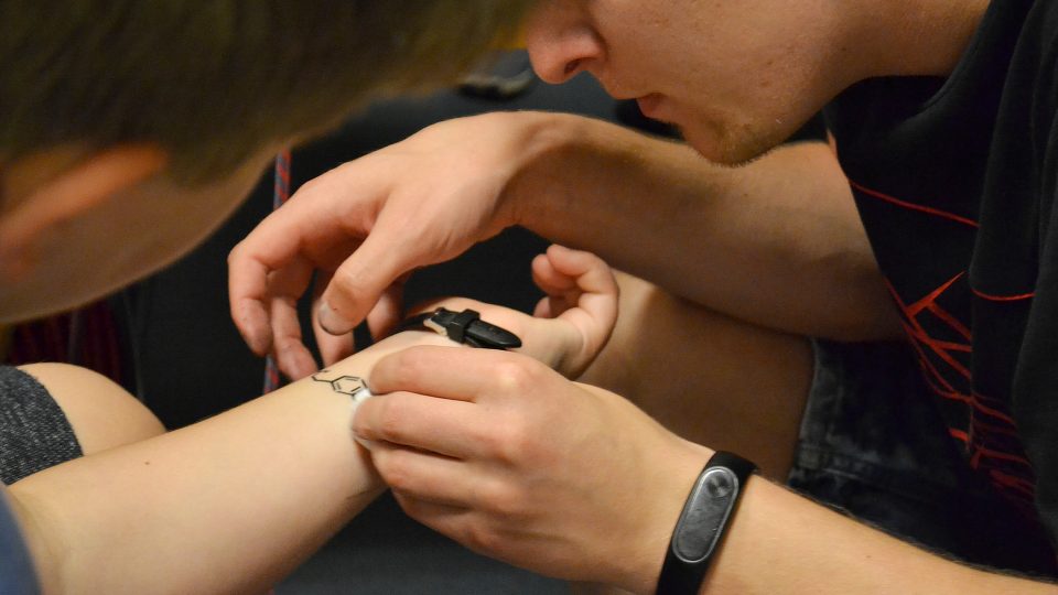 Dočasné tetování (airbrush) vydrží 3 až 7 dní | foto: František Tichý Dočasné tetování (airbrush) vydrží 3 až 7 dní