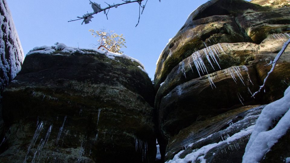 Zima v Besedických skalách