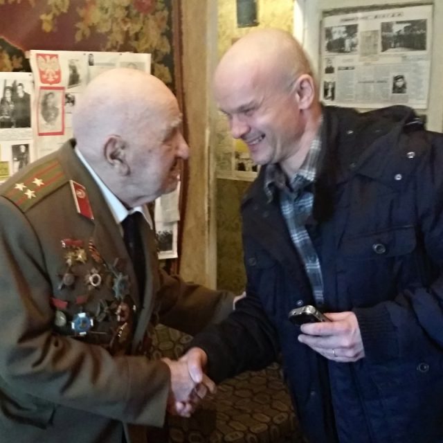 Plukovník Iraklij Levanovič Kandareli a redaktor Martin Knitl | foto: Martin Knitl,  Český rozhlas