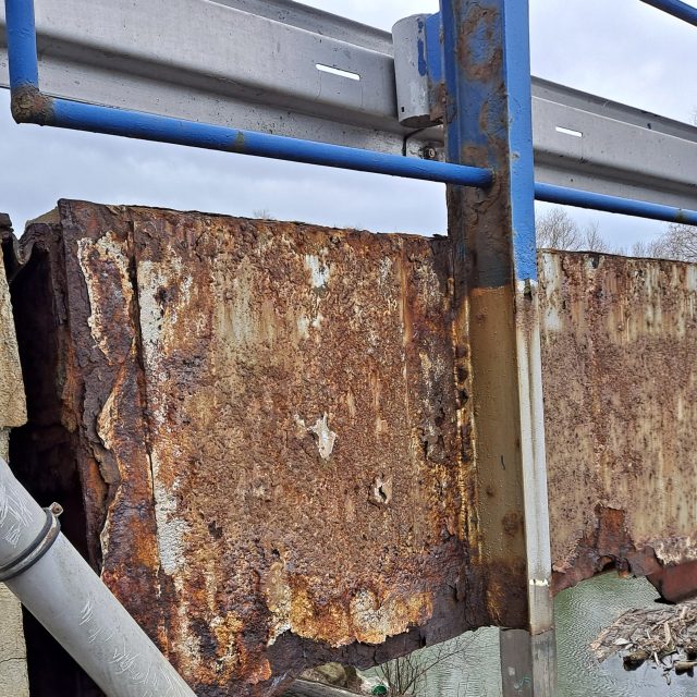 Pohled na konstrukci mostu přes Odru v Polance n. O. | foto: Andrea Brtníková,  Český rozhlas