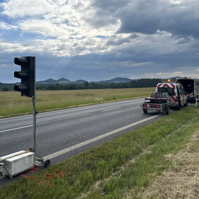Kyvadlový provoz řízený světelnou signalizací. Ilustrační foto | foto: Jiří Jelínek,  Český rozhlas