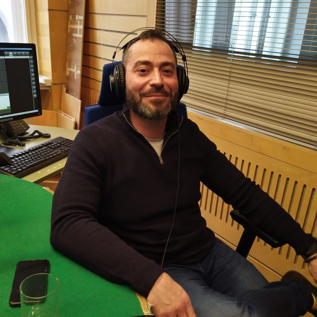 Šéfkuchař Petr Svoreň ve studiu Českého rozhlasu Brno | foto: Jarka Vykoupilová,  Český rozhlas