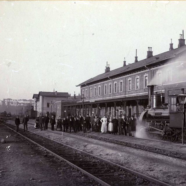 Frýdecké nádraží kolem roku 1890 | foto:  Muzeum Beskyd