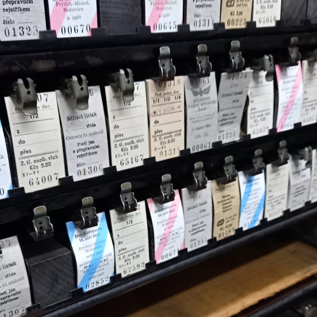 Jízdenky na vlak v železničním muzeu | foto: Petra Štrymplová,  Český rozhlas