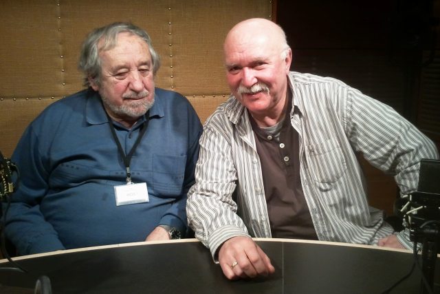 František Řebíček (vlevo) s hudebním publicistou Milošem Skalkou | foto: Martin Jonák,  Český rozhlas