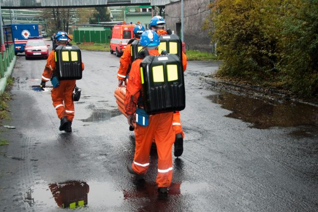 Důlní záchranáři jdou do akce | foto:  OKD,  a. s.