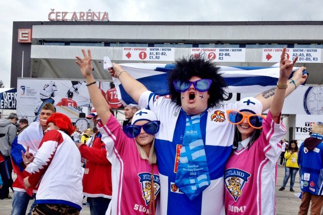 Hokejoví fanoušci v Ostravě,  MS 2015 | foto: Filip Jandourek