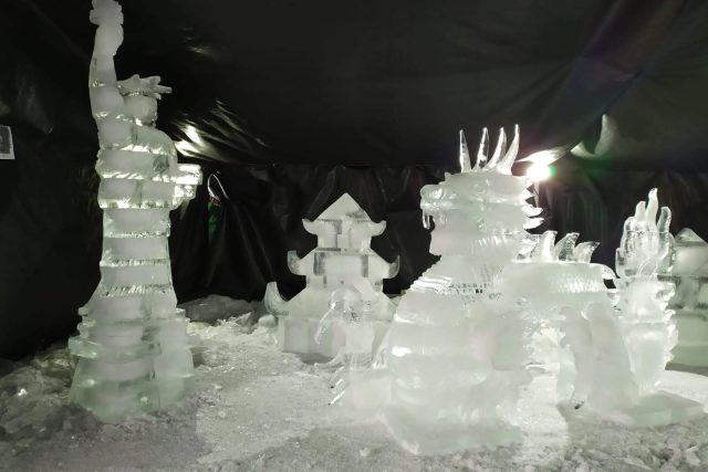 Na Pustevnách jsou k vidění ledové sochy | foto: Gabriela Hykl,  Český rozhlas