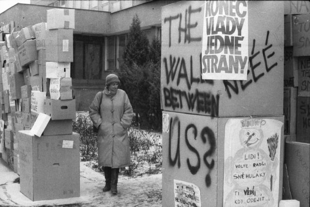 Akce před OV KSČ | foto: Foto: Jiří Frait Zdroj: archiv Tomáše Fraita