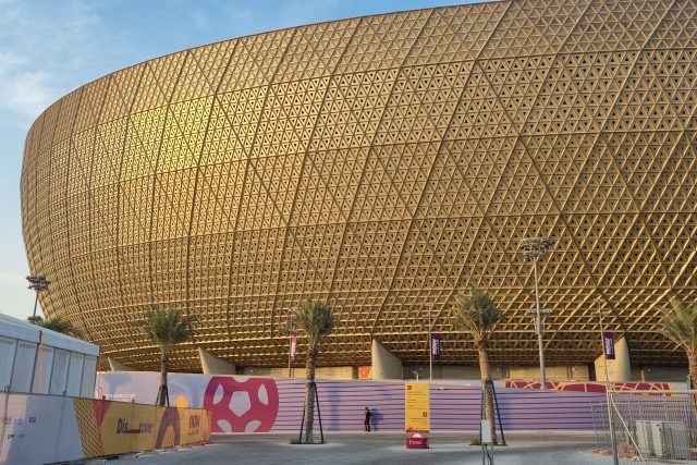 Fotbalové stadion v katarském Dauhá | foto: Štěpán Macháček,  Český rozhlas