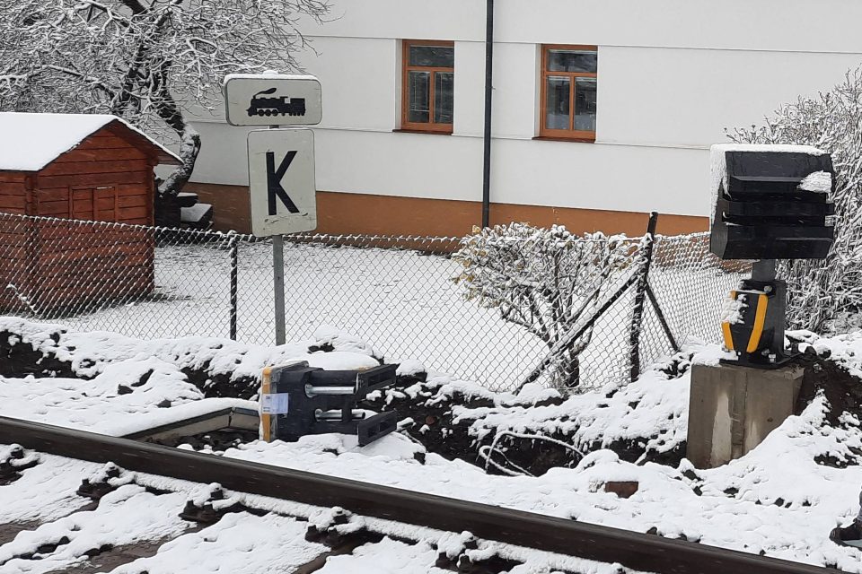 Laserový skener u železničního přejezdu v Ostravici | foto: Iva Havlíčková,  Český rozhlas